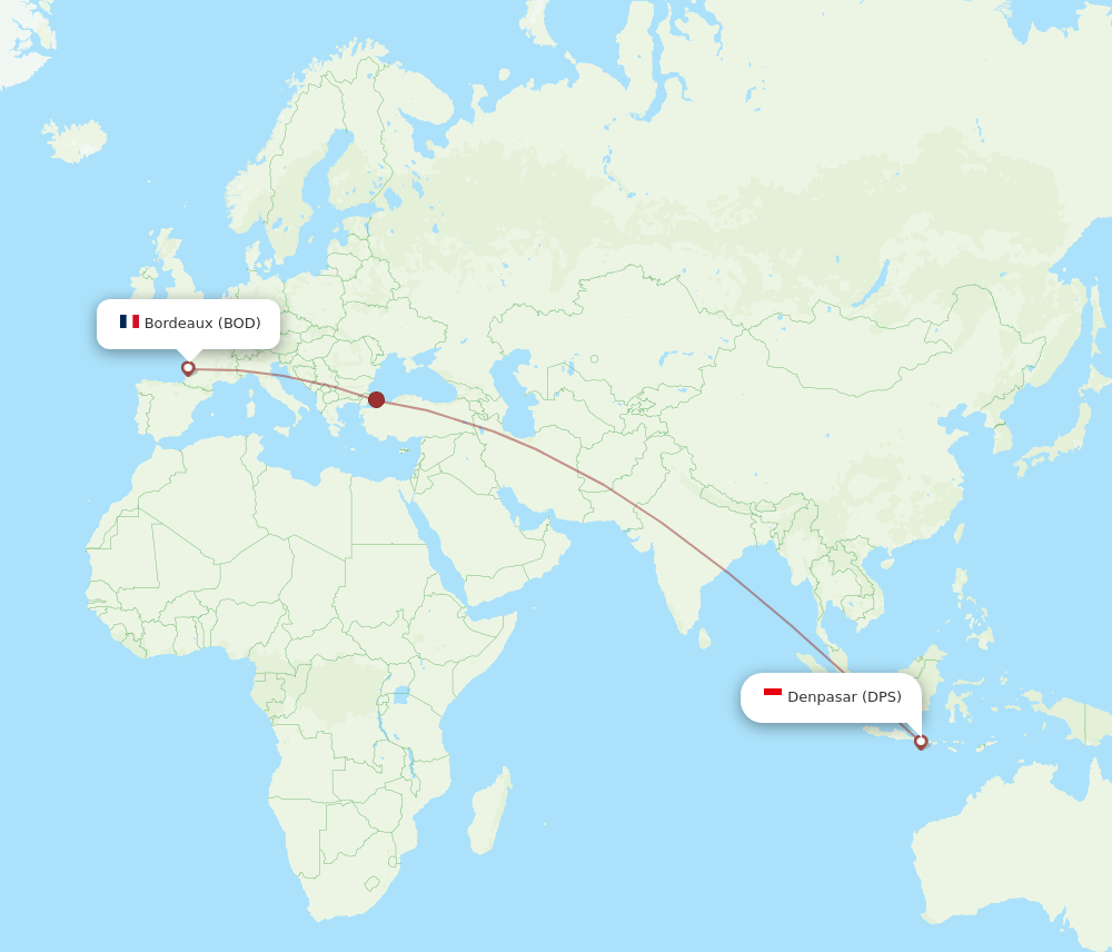 BOD-DPS flight routes