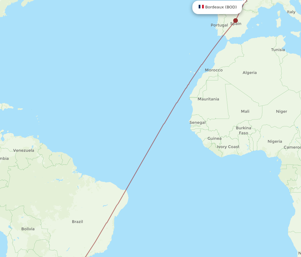 BOD-MVD flight routes