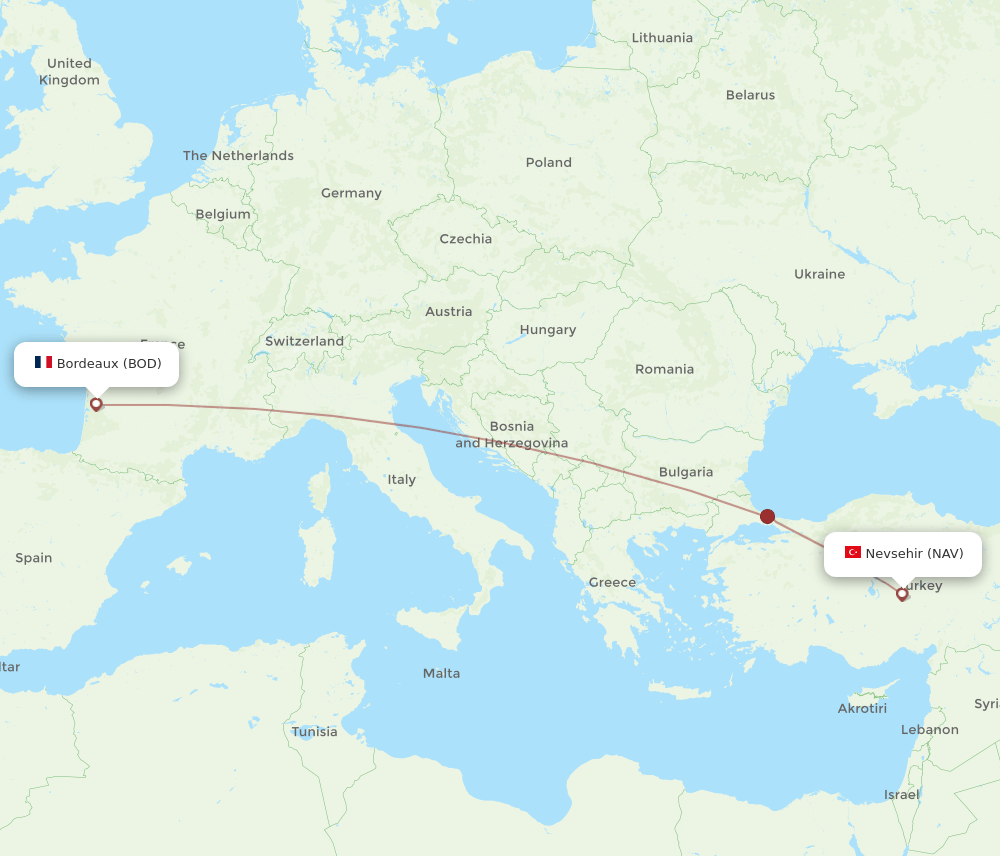 BOD-NAV flight routes