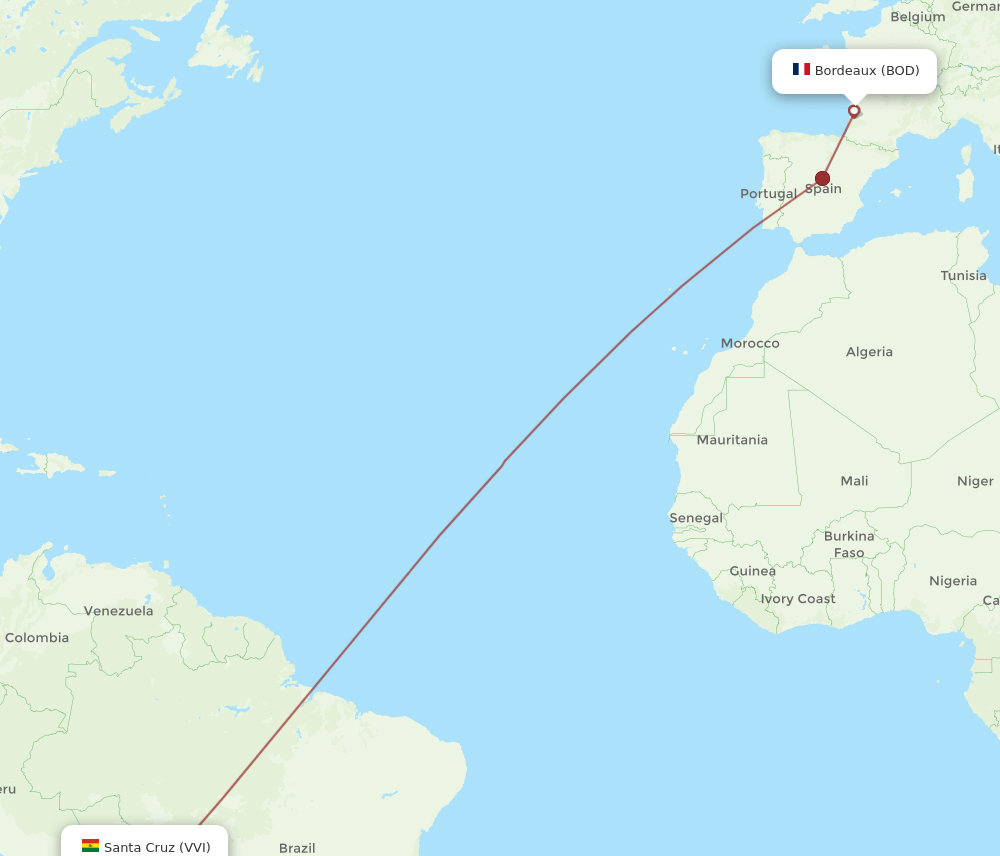 BOD-VVI flight routes