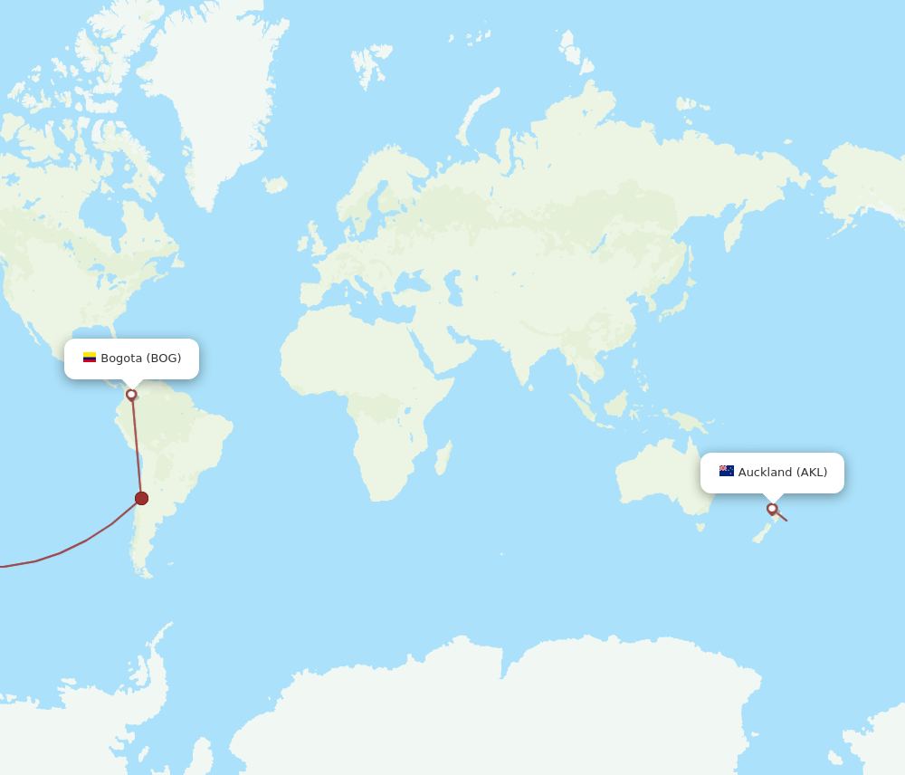 BOG-AKL flight routes