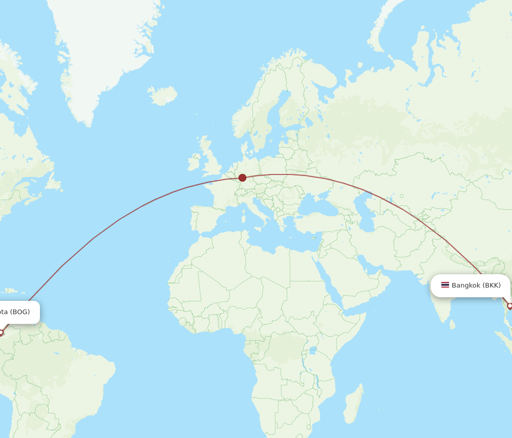 BOG-BKK flight routes
