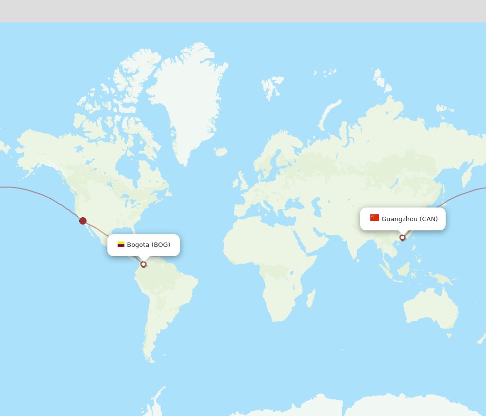 BOG-CAN flight routes