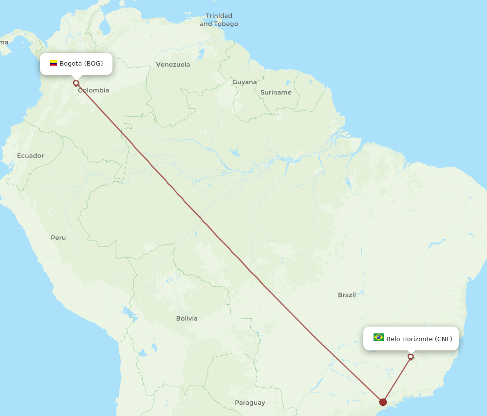 BOG-CNF flight routes