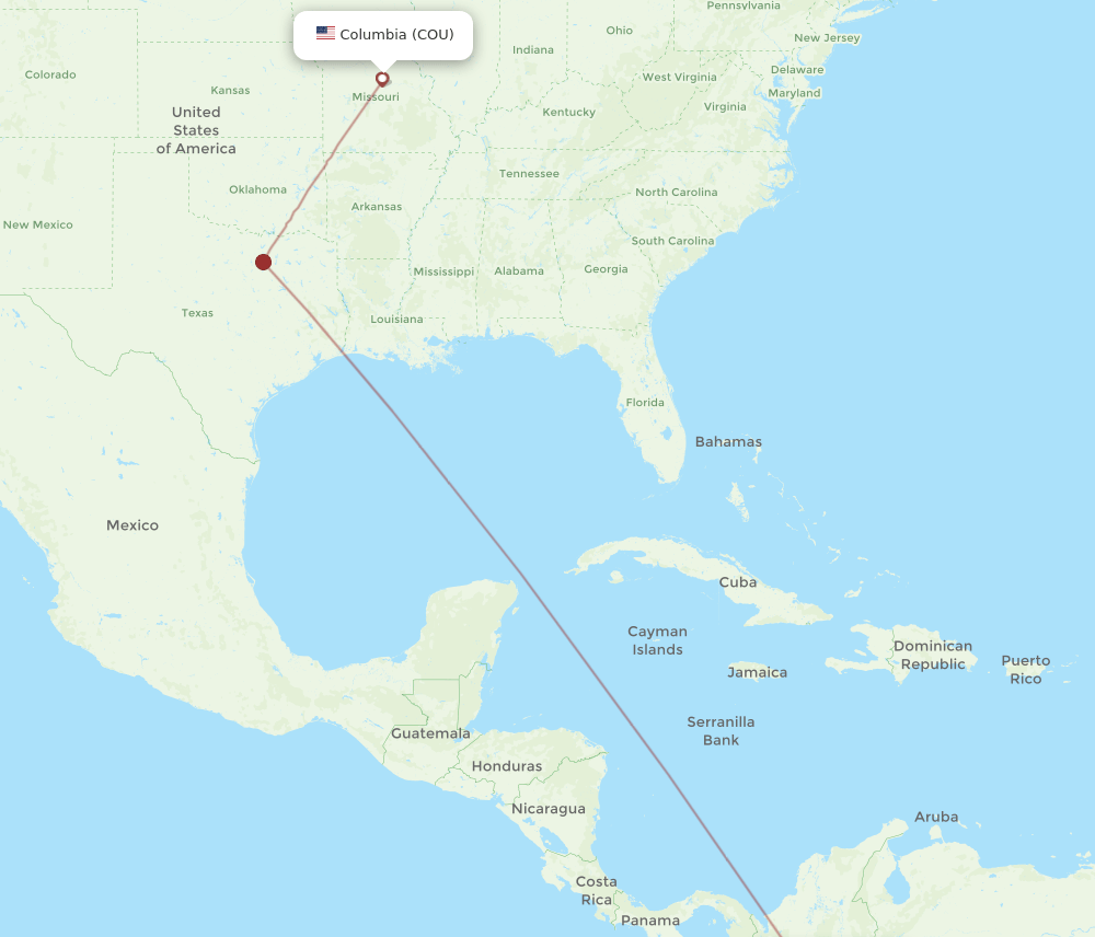 BOG-COU flight routes