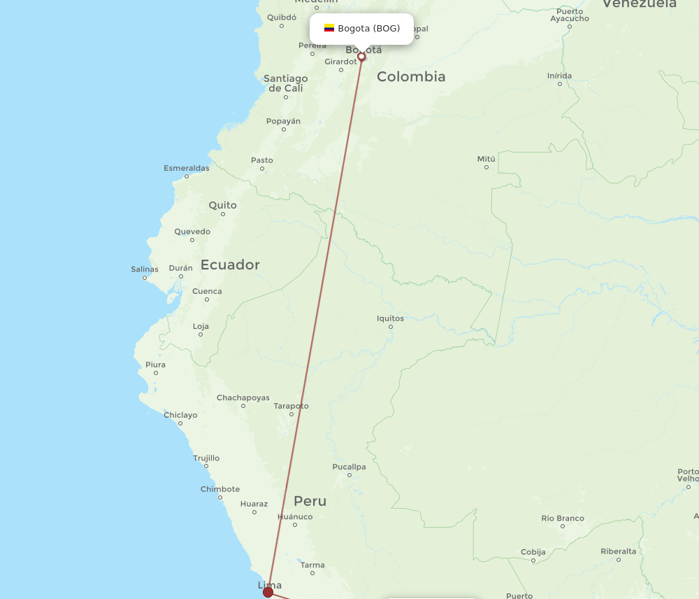 BOG-CUZ flight routes