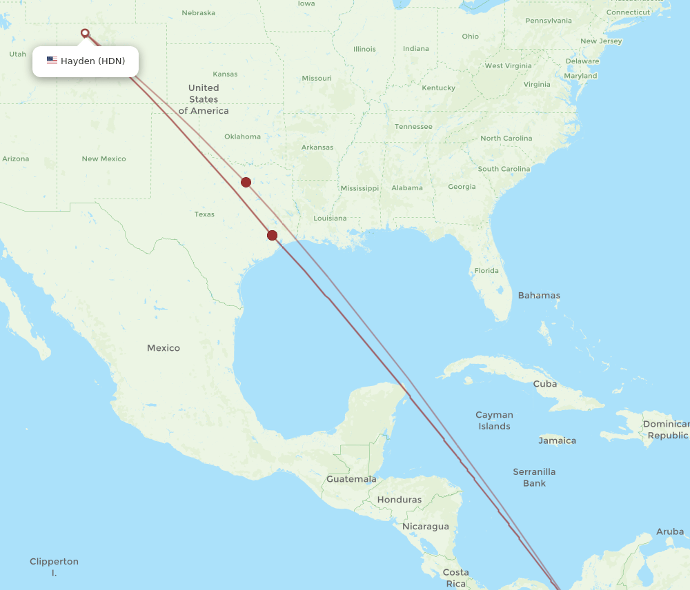 BOG-HDN flight routes