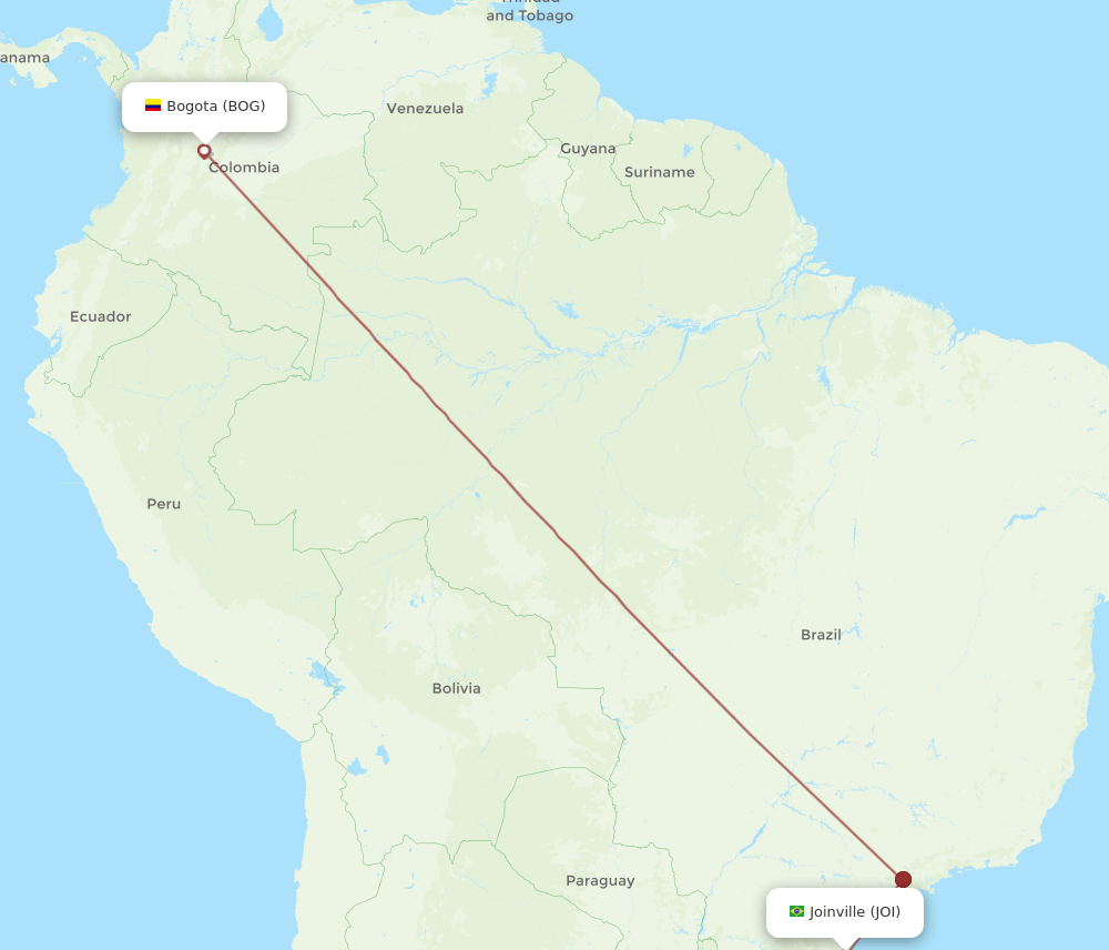 BOG-JOI flight routes