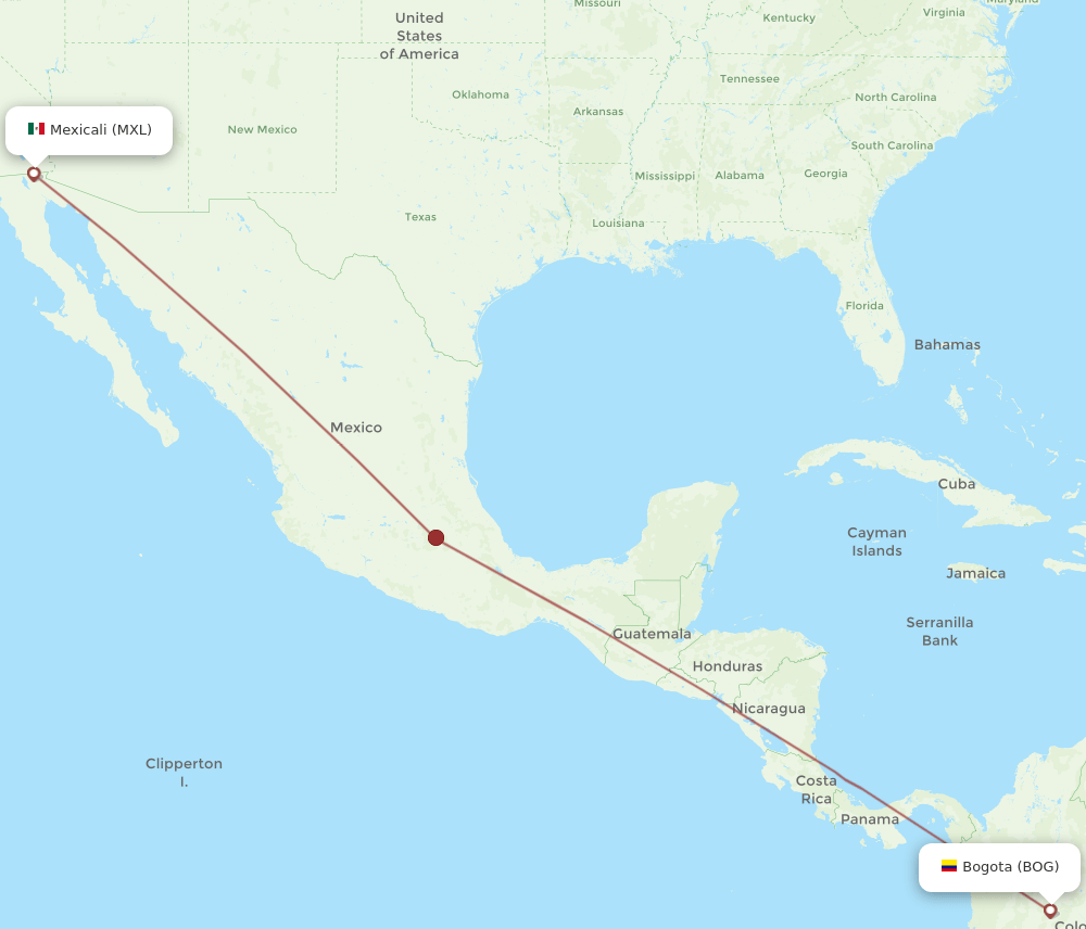 BOG-MXL flight routes