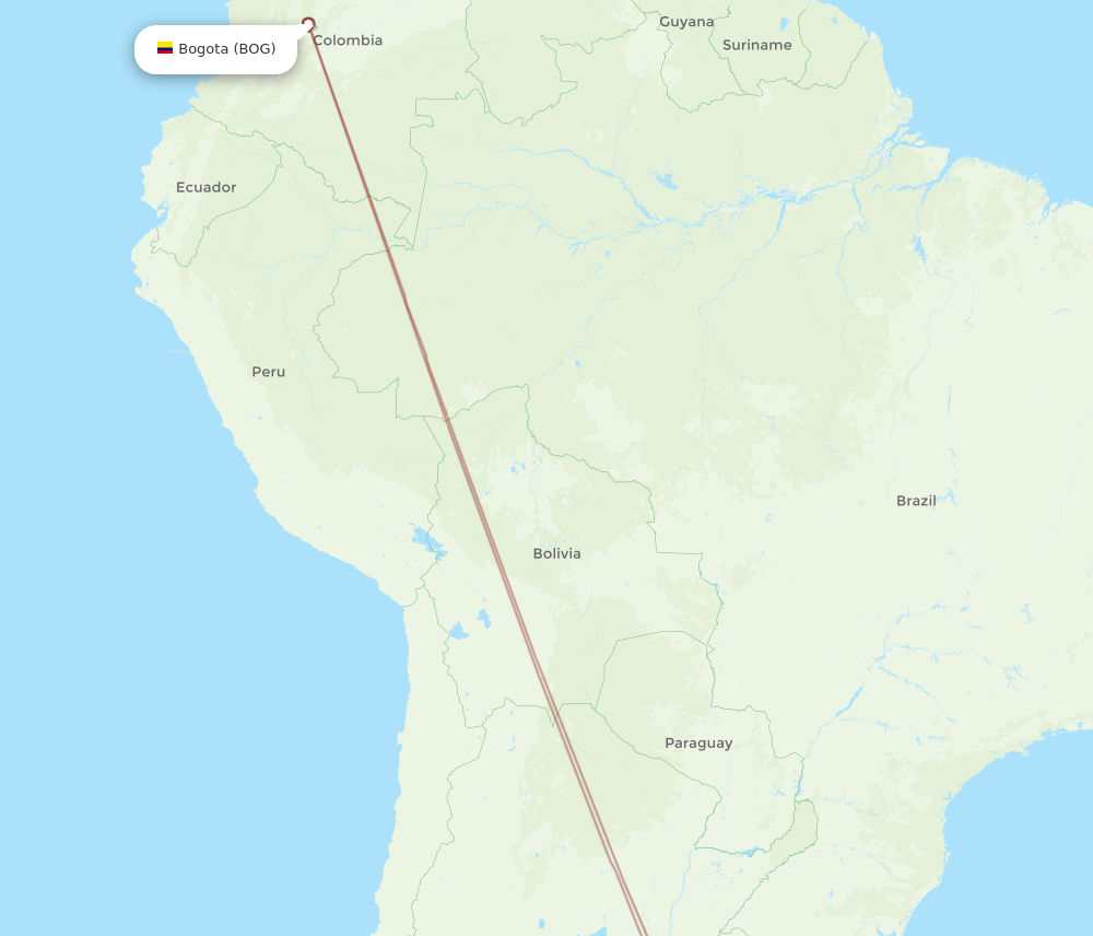 BOG-PDP flight routes