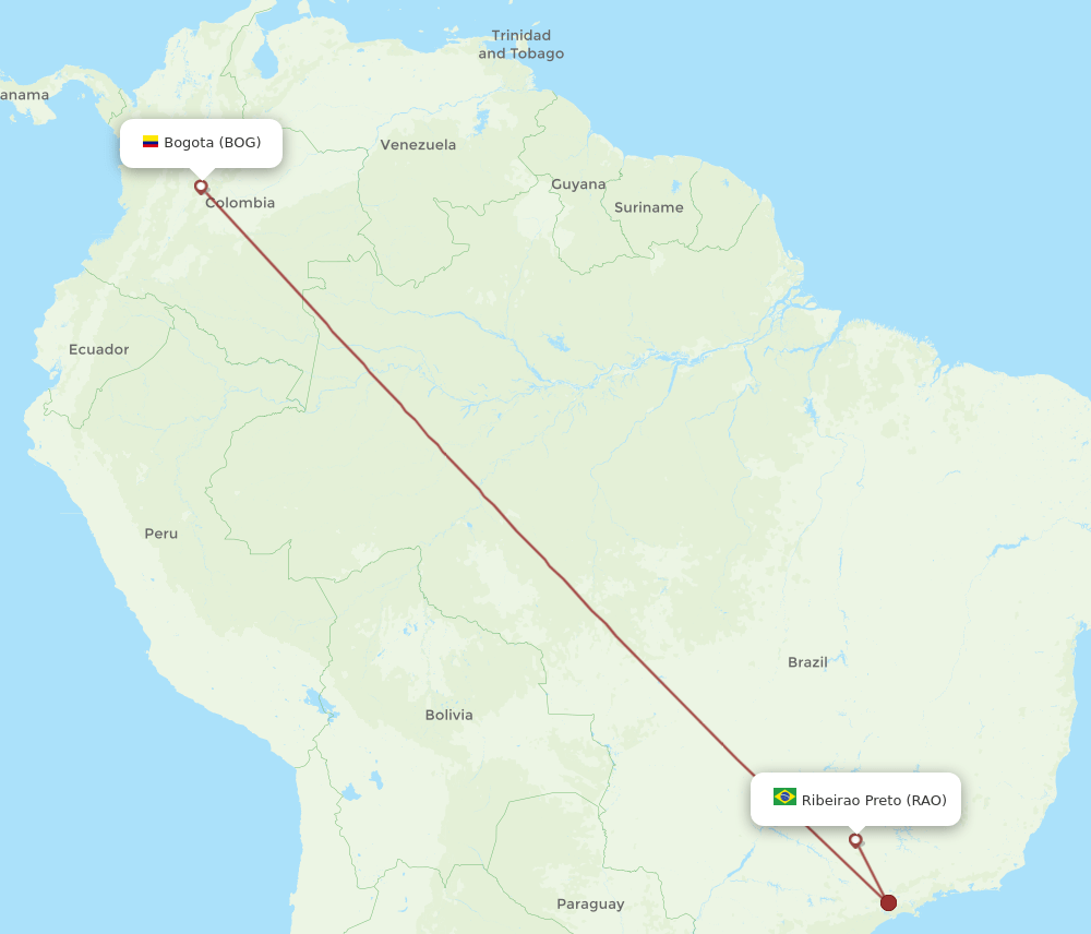 BOG-RAO flight routes