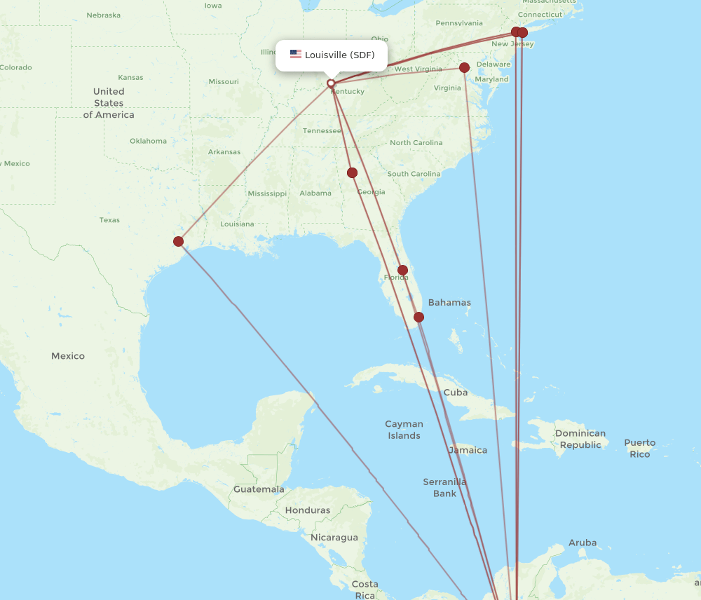 BOG-SDF flight routes