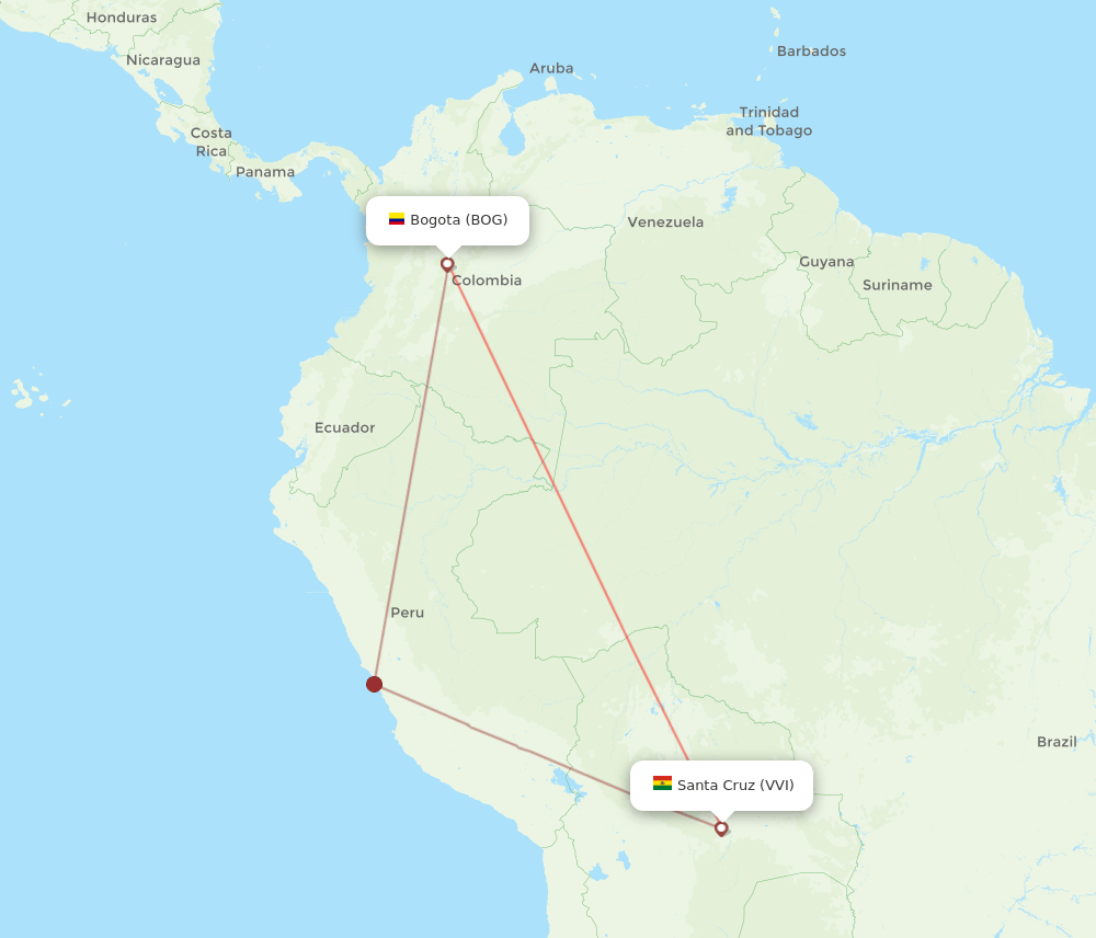 BOG-VVI flight routes