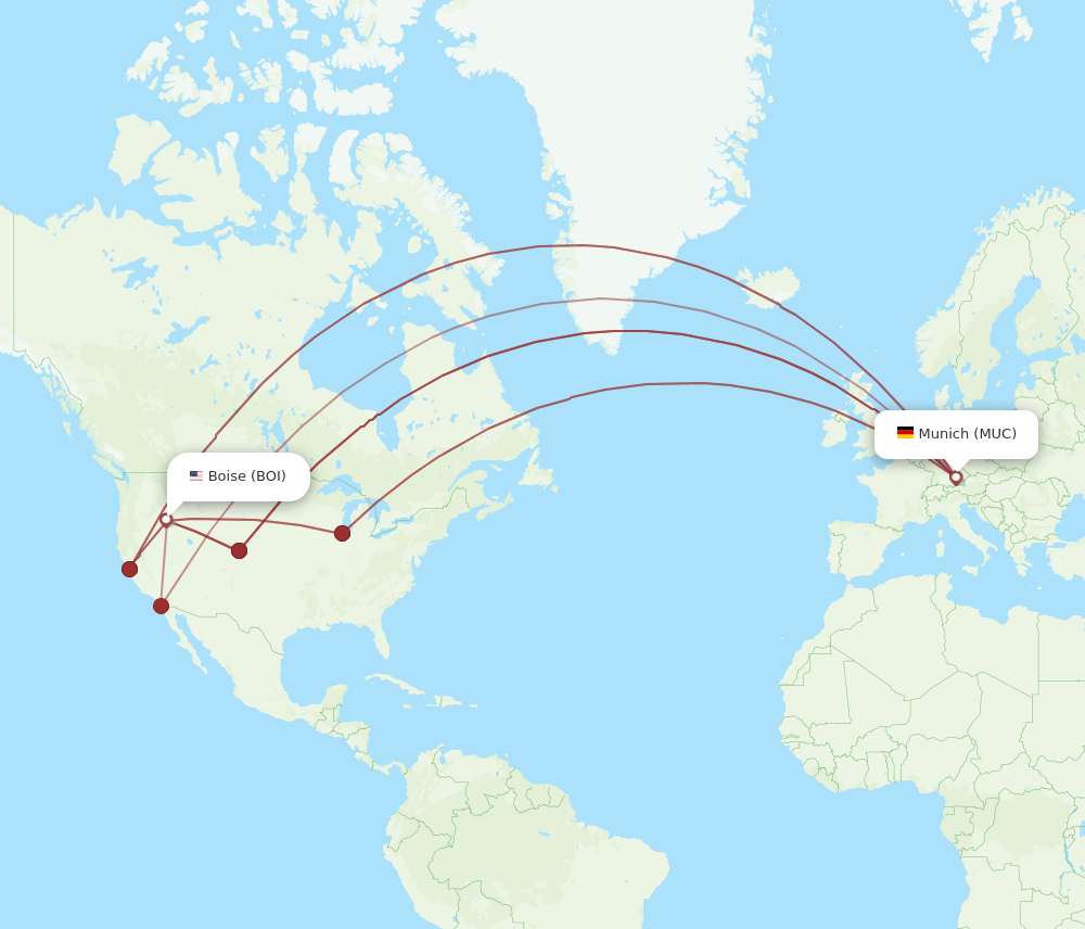 BOI-MUC flight routes