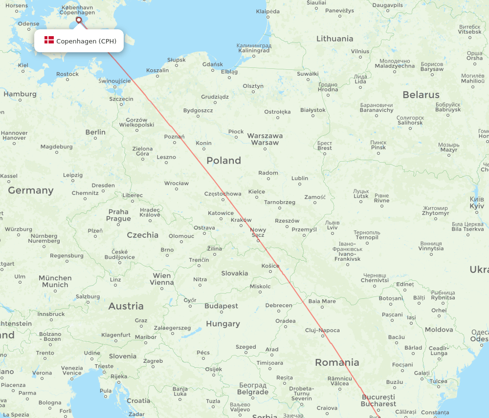 BOJ-CPH flight routes
