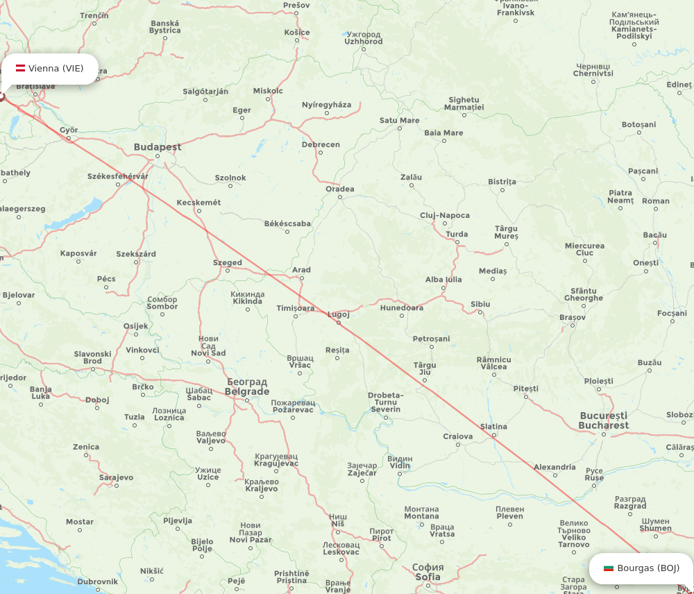 BOJ-VIE flight routes