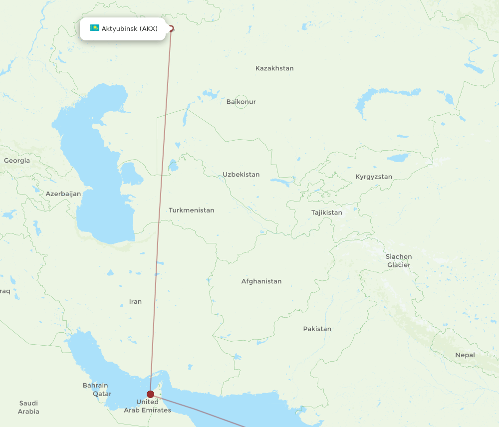 BOM-AKX flight routes