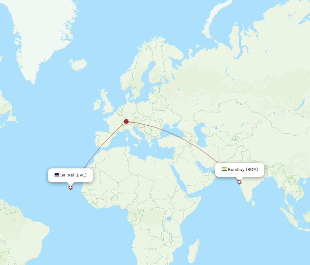 BOM-BVC flight routes