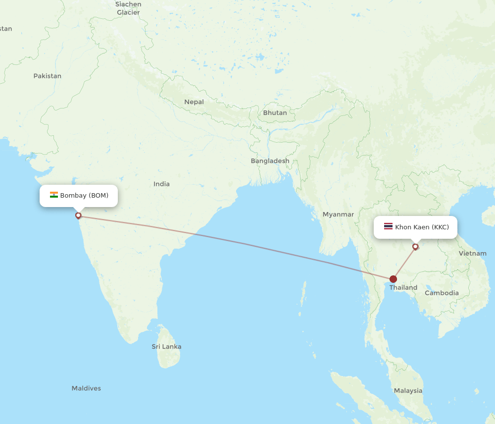 BOM to KKC flights and routes map