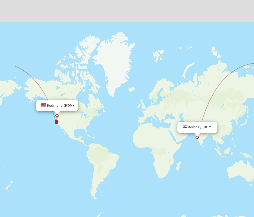 BOM-RDM flight routes