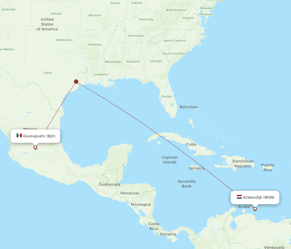 BON-BJX flight routes