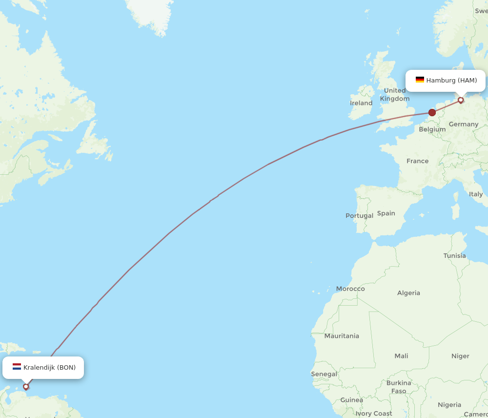 BON-HAM flight routes