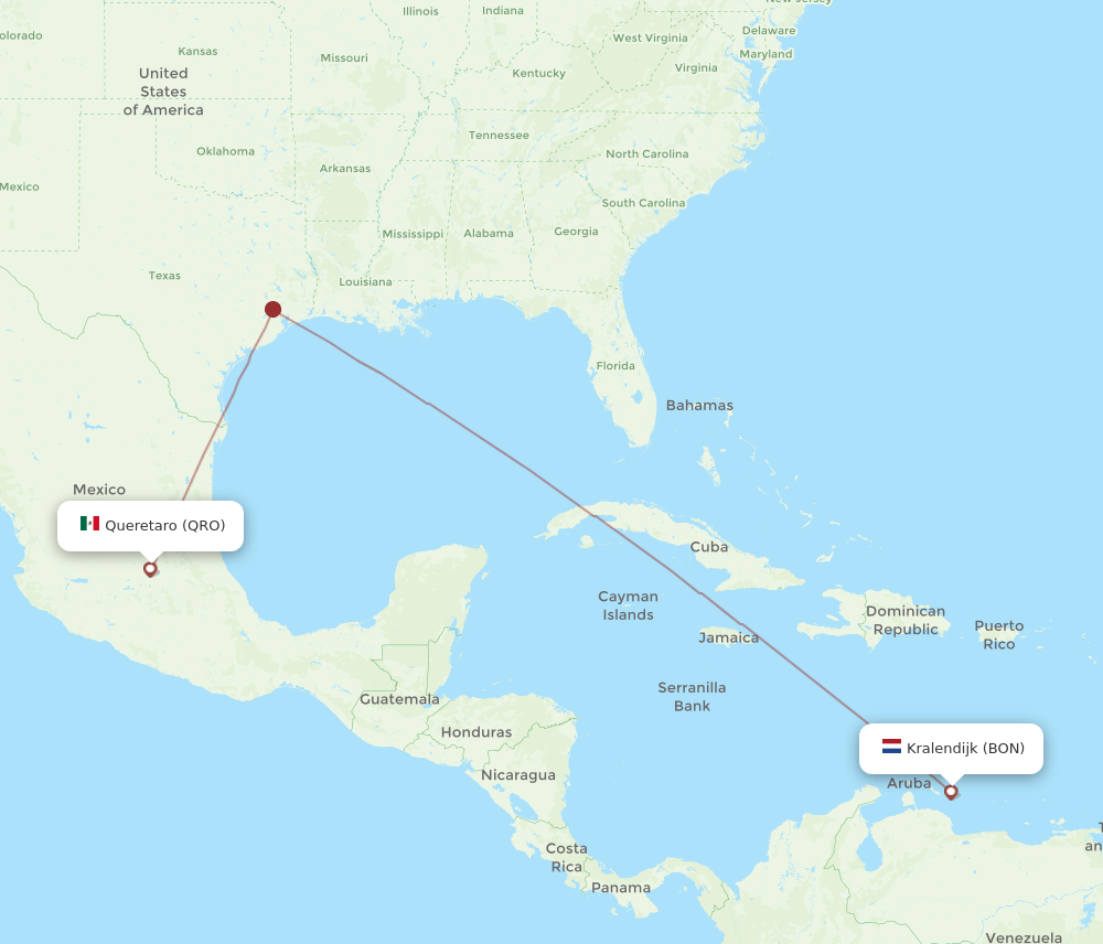 BON-QRO flight routes