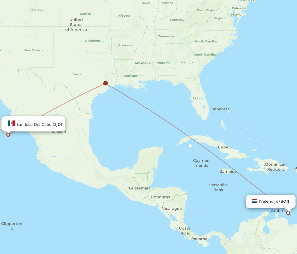 BON-SJD flight routes