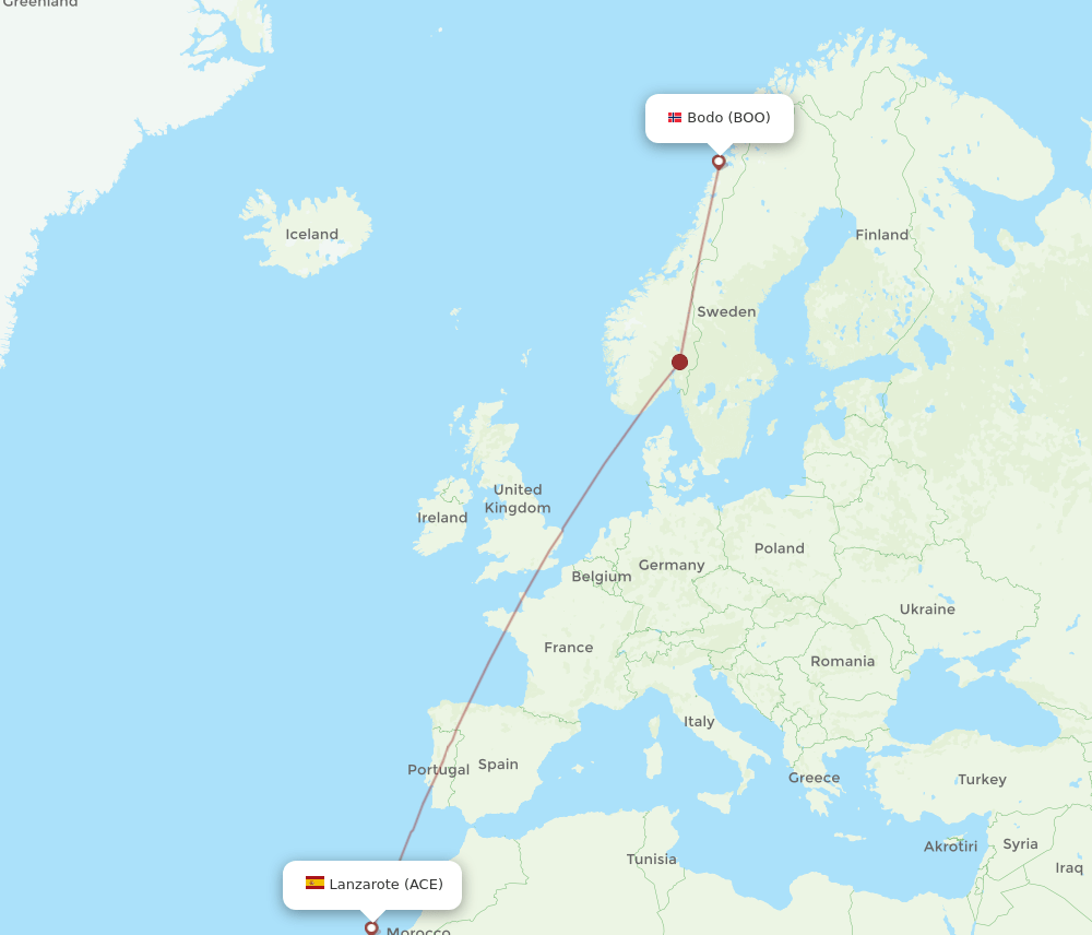 BOO-ACE flight routes