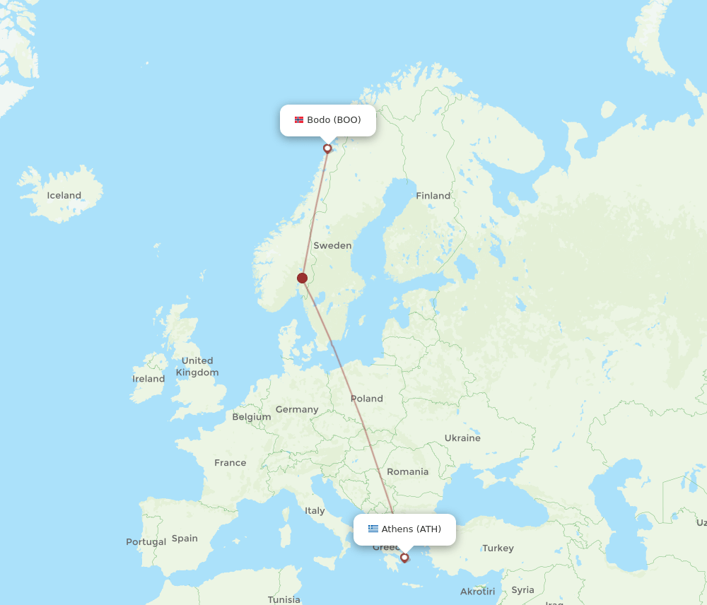 BOO-ATH flight routes