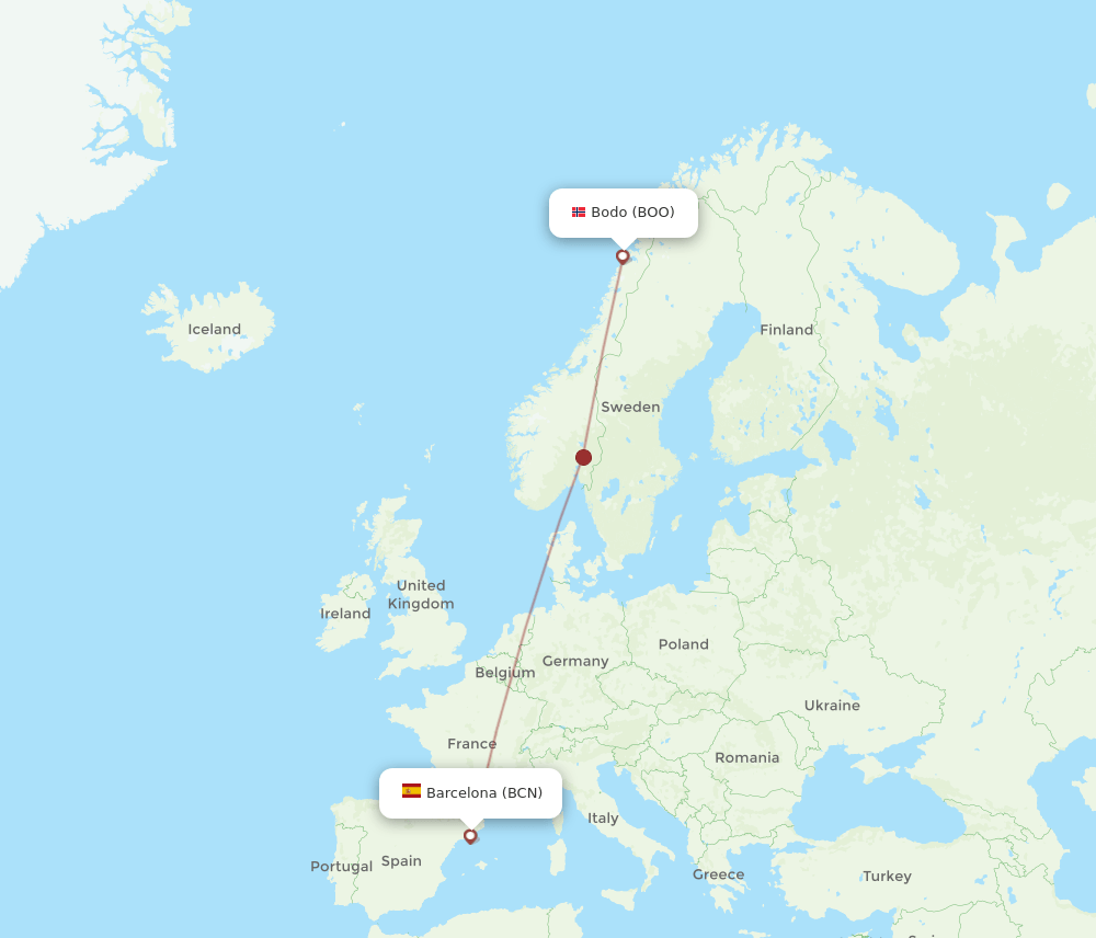 BOO-BCN flight routes