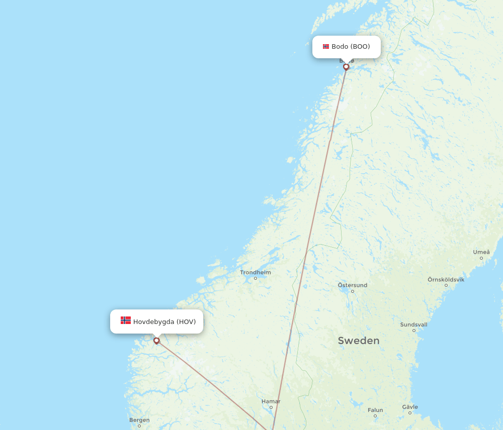 BOO-HOV flight routes