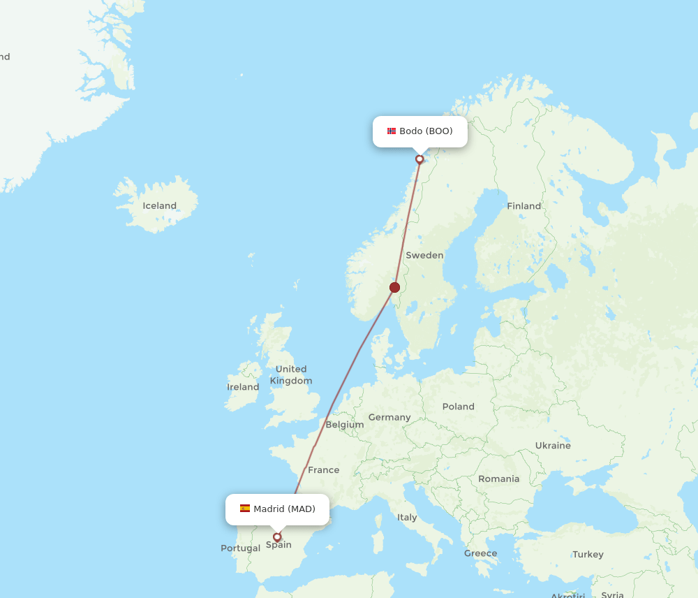 BOO-MAD flight routes
