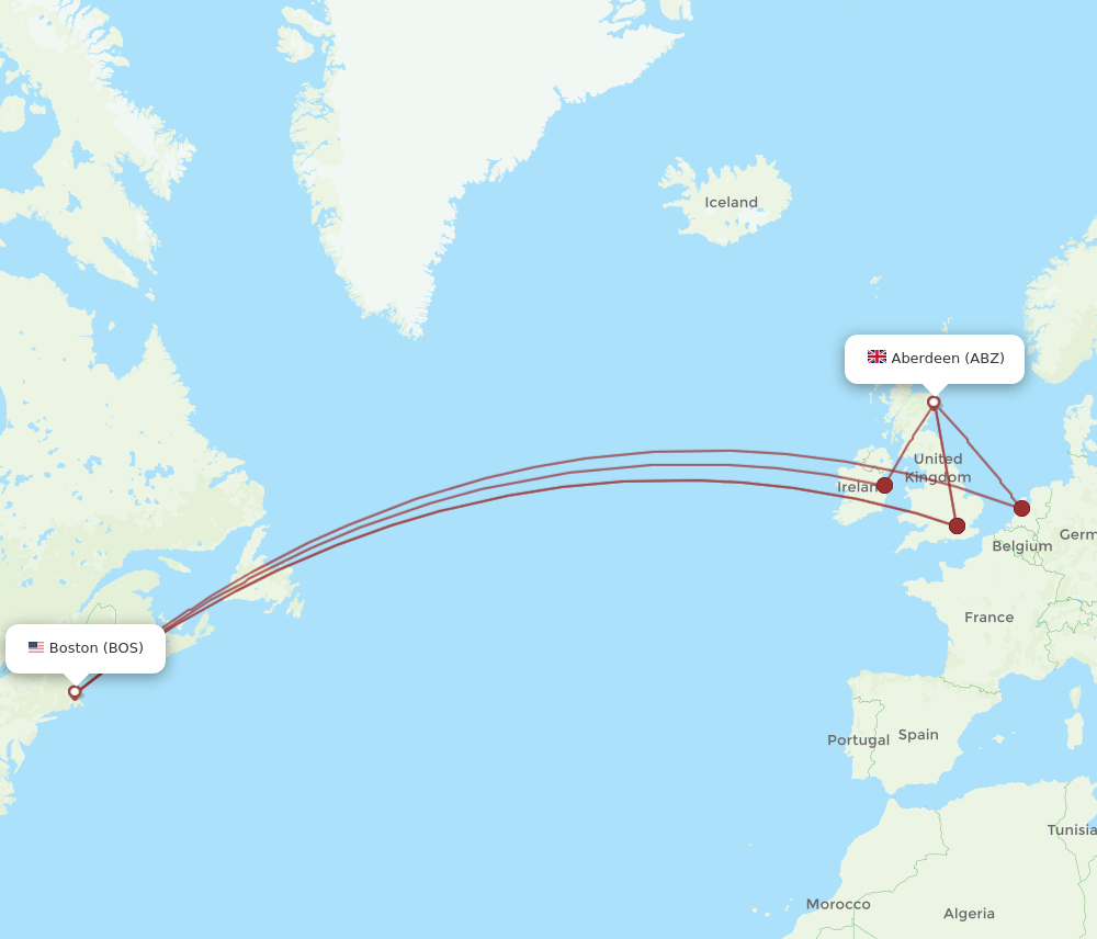 BOS-ABZ flight routes