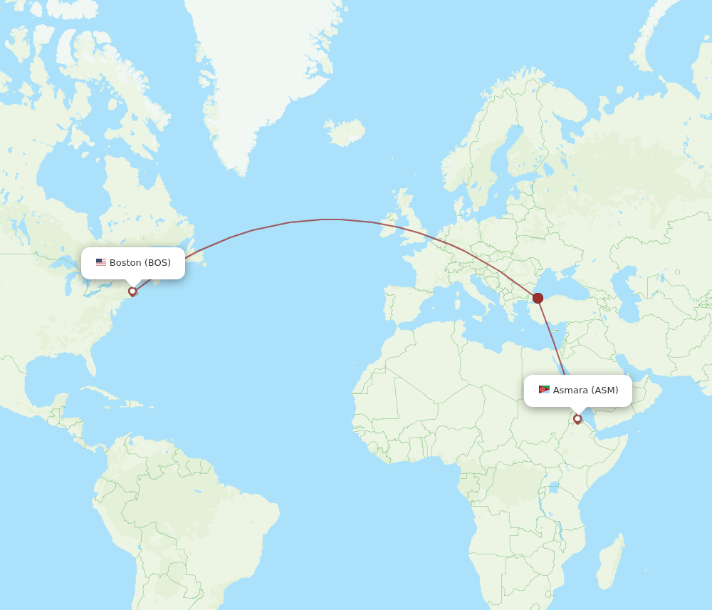 BOS-ASM flight routes