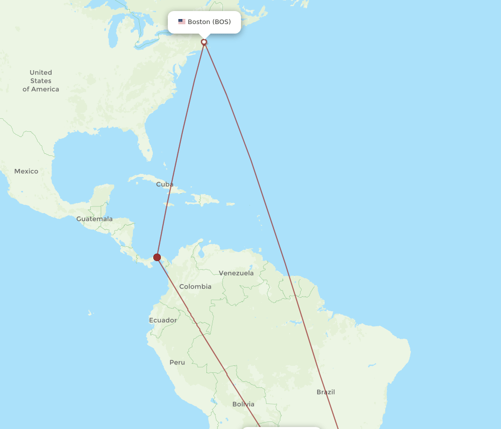 BOS-ASU flight routes