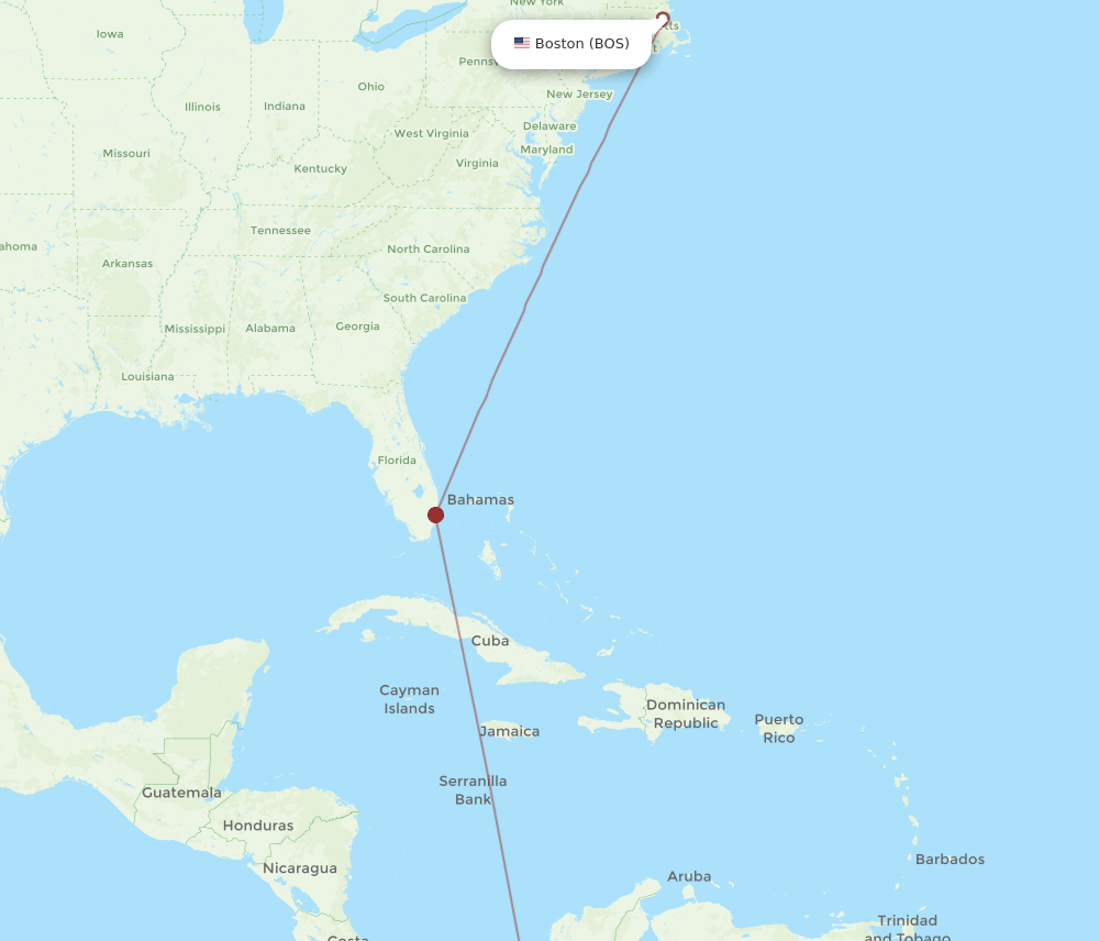 BOS-AXM flight routes