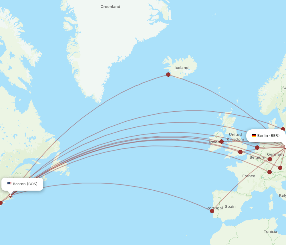 BOS-BER flight routes