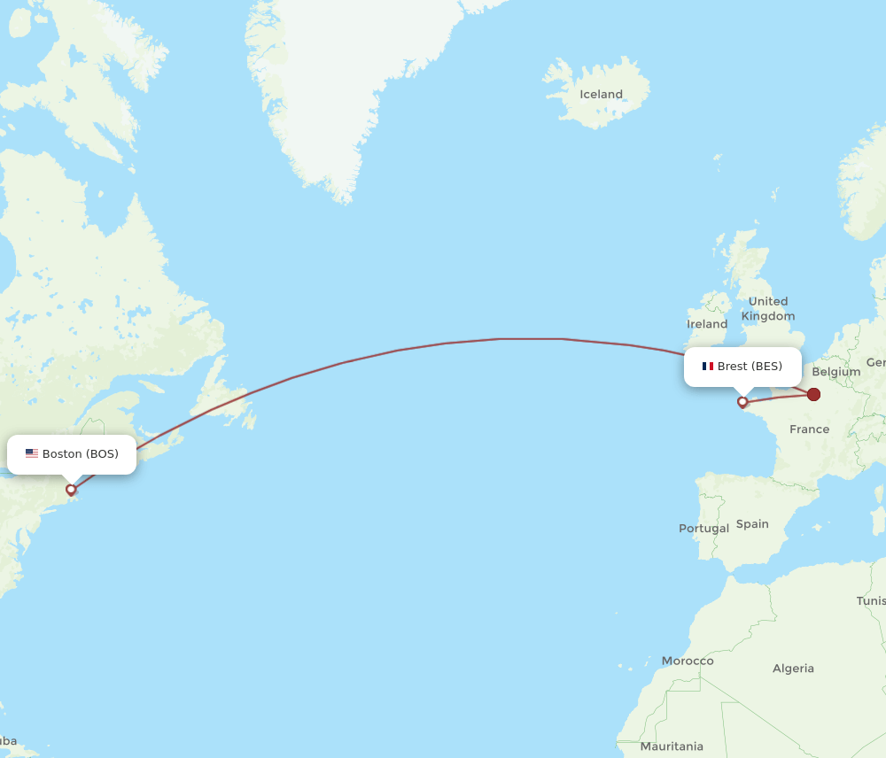 BOS-BES flight routes