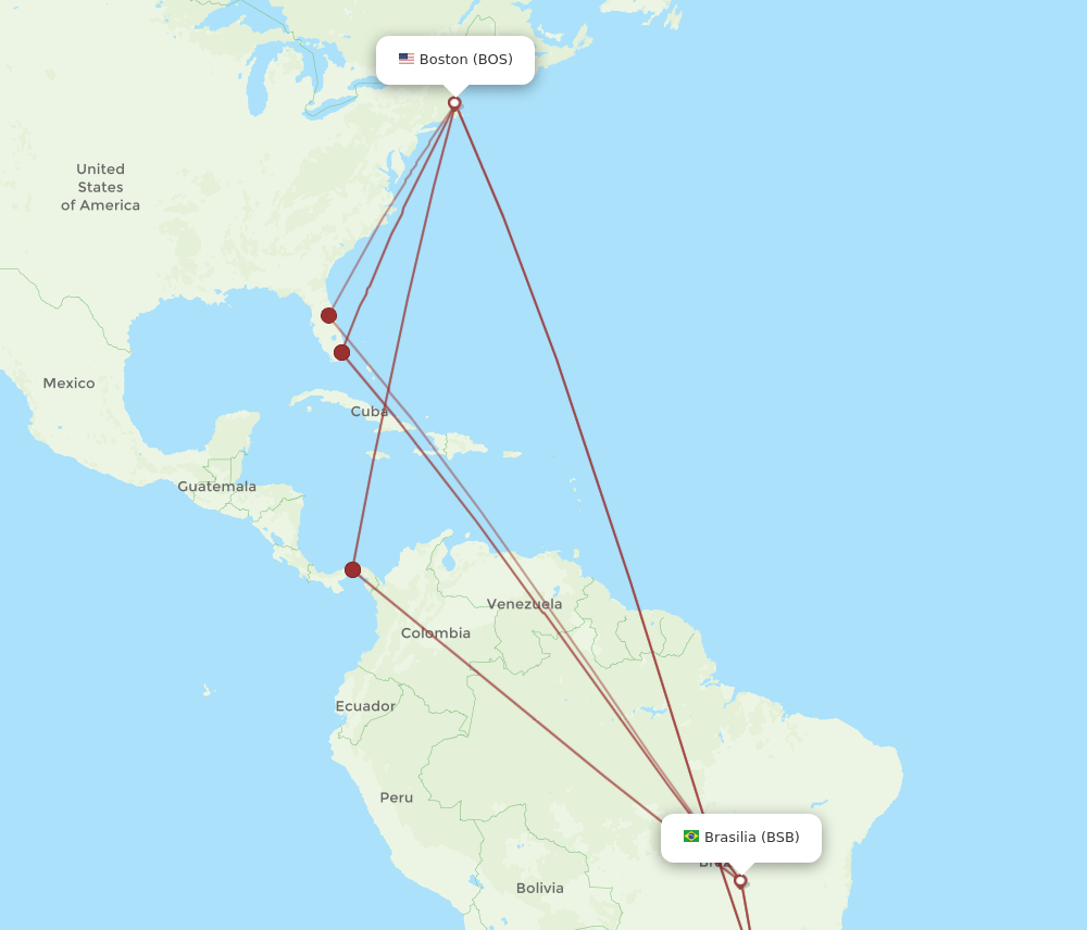 BOS-BSB flight routes