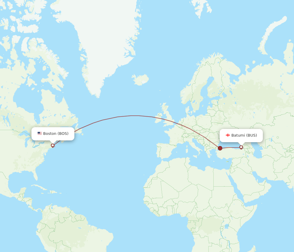 BOS-BUS flight routes