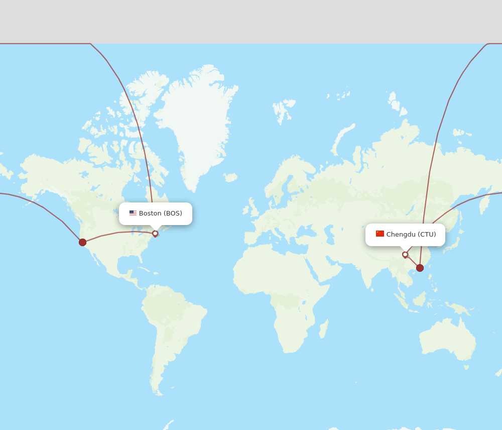 BOS-CTU flight routes