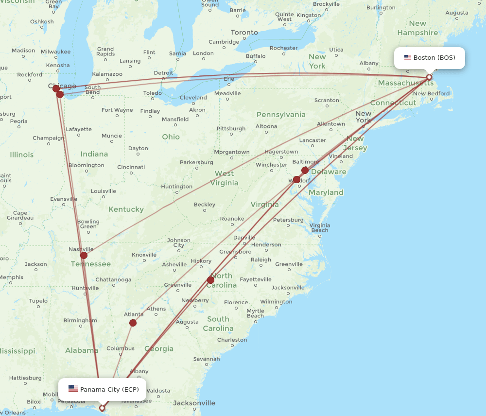Flights from boston to panama city bos to ecp airlines best