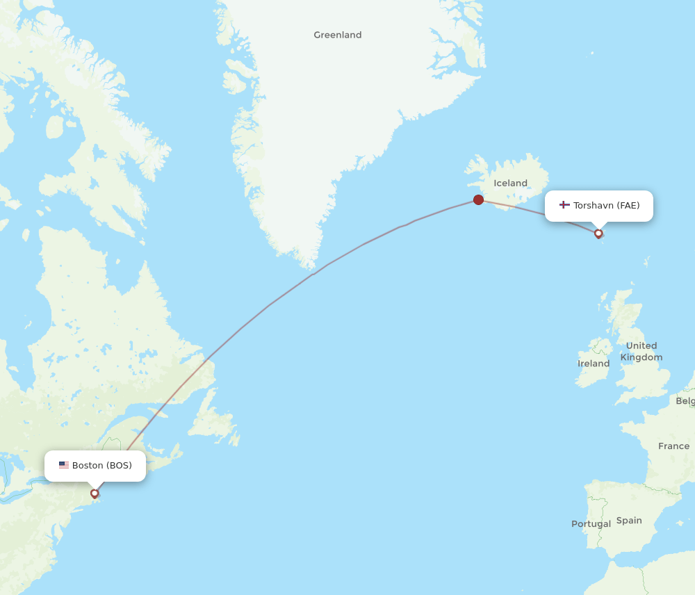 BOS-FAE flight routes