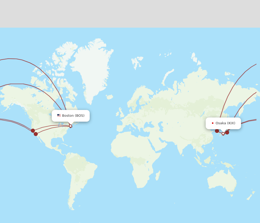BOS-KIX flight routes