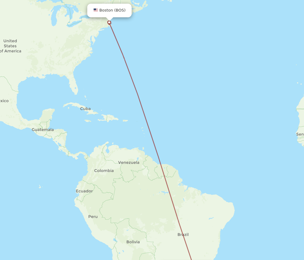 BOS-NVT flight routes