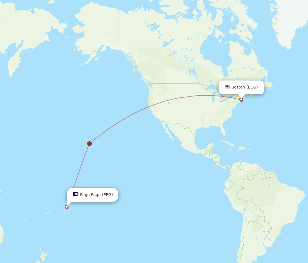 BOS-PPG flight routes