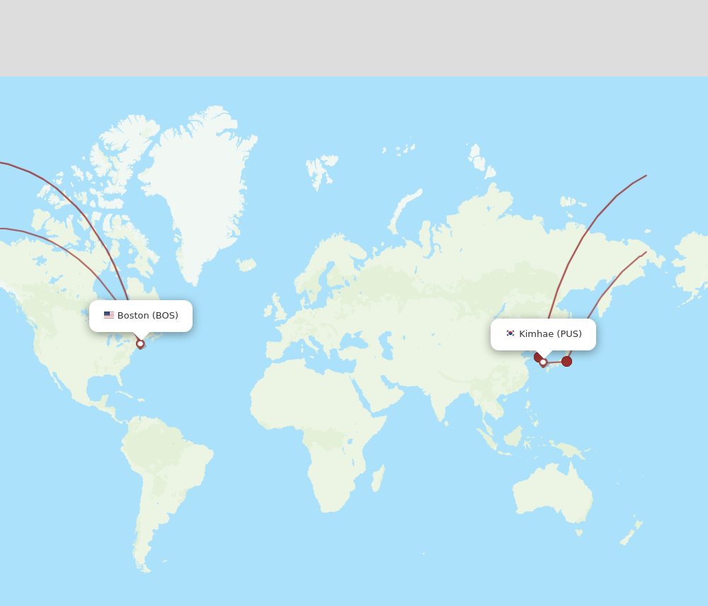 BOS-PUS flight routes