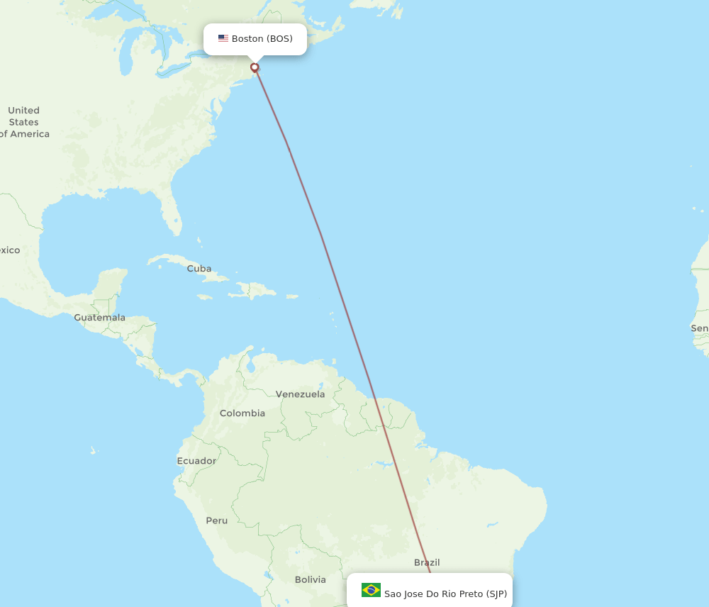 BOS-SJP flight routes
