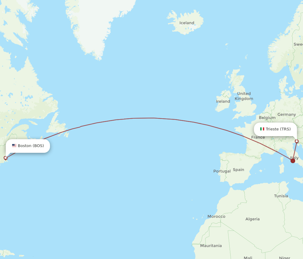 BOS-TRS flight routes